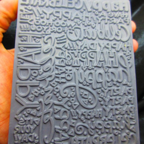 Happy Birthday Celebrate Wood Mounted Stamp 5.25" x 4" - Picture 2 of 3